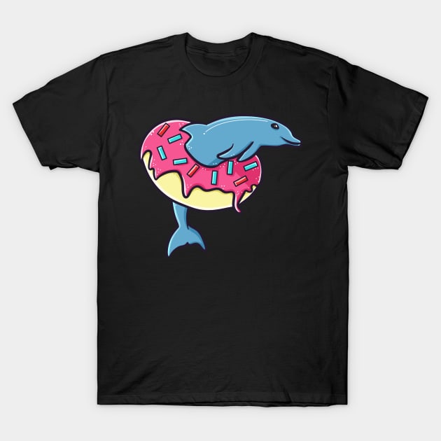 Funny Donut Dolphin Gift Love T-Shirt T-Shirt by Dr_Squirrel